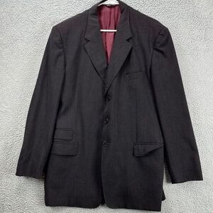 Paul Smith Sport Coat‎ Blazer Mens 44L Black Wool Tuxedo 3 Button Made In Italy